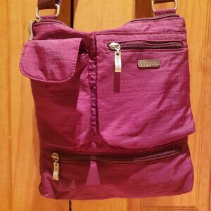 Baggallini Cross-Body Travel Bag Burgundy Purple Plum Lightweight